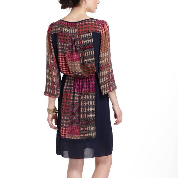 New Anthropologie Rosalie Peasant Boho Style Mini Dress X-Small $148 - Picture 2 of 3